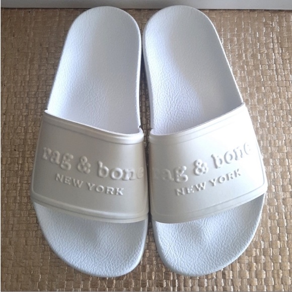 NWT rag & bone pool slide with logo. White. Size 6 includes box. - Picture 2 of 6